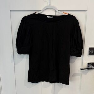 Chic Black Puff Sleeve Blouse